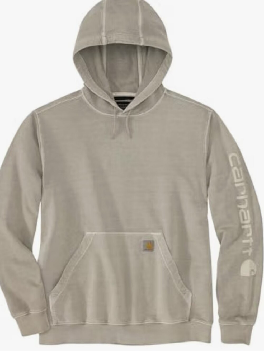 Carhartt Relaxed Fit Garment Dyed FT Graphic Hoodie- Greige